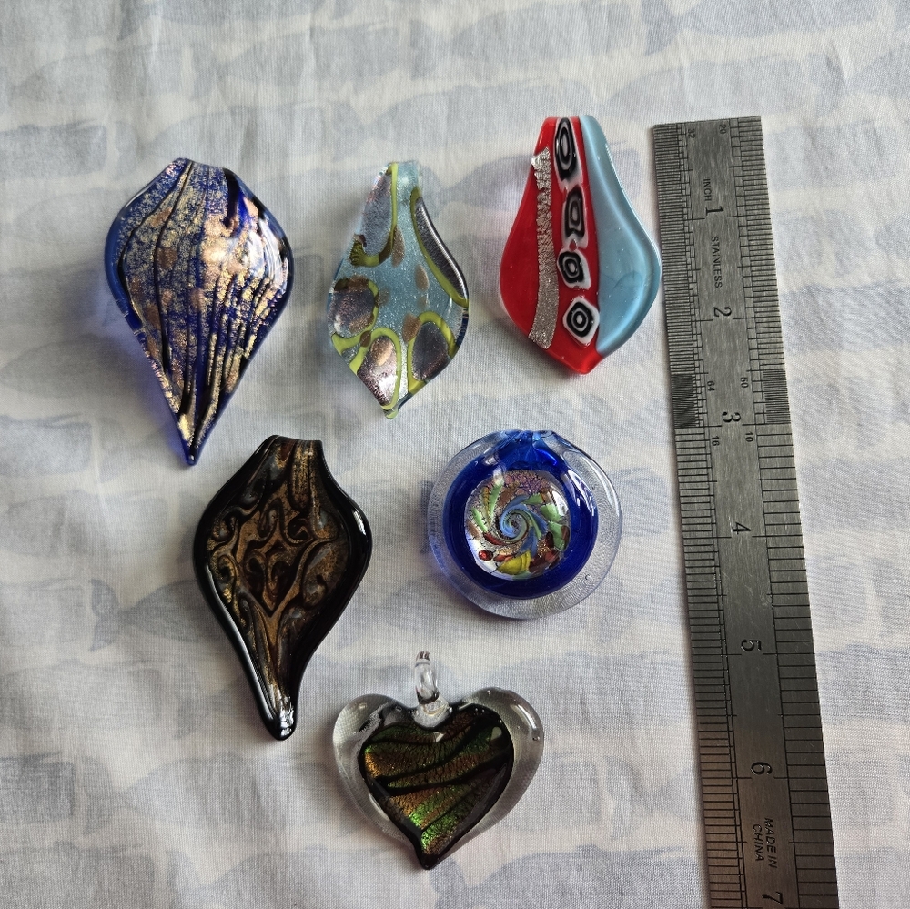 Colorful Glass Pendant Set - Picture 4 of 5